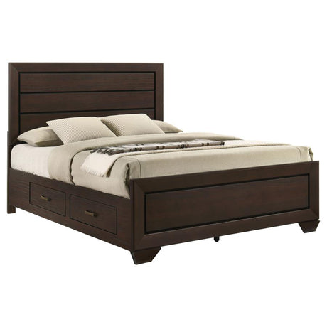 Kauffman Wood Queen Storage Panel Bed Dark Cocoa - 204390Q