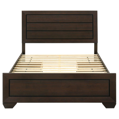 Kauffman Wood Queen Storage Panel Bed Dark Cocoa - 204390Q