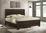 Kauffman Wood Eastern King Panel Bed Dark Cocoa - 204391KE