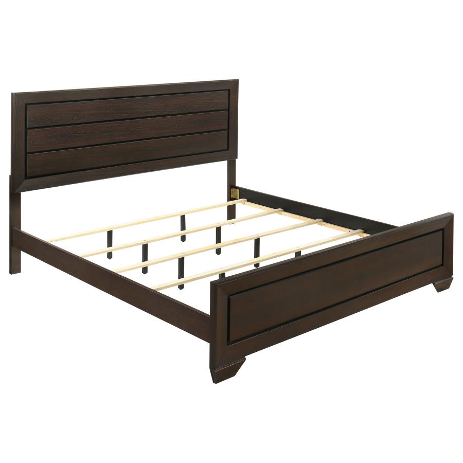 Kauffman Wood Eastern King Panel Bed Dark Cocoa - 204391KE