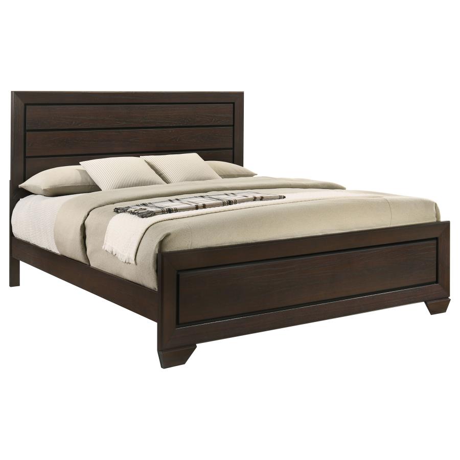 Kauffman Wood Eastern King Panel Bed Dark Cocoa - 204391KE