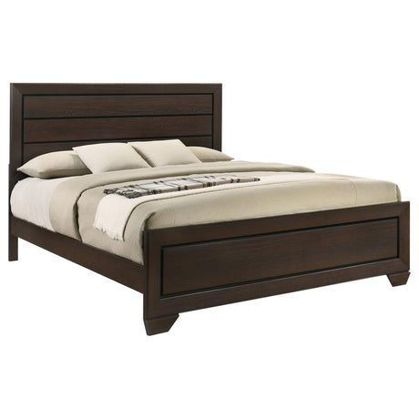 Kauffman Wood Eastern King Panel Bed Dark Cocoa - 204391KE