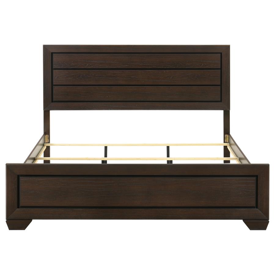 Kauffman Wood Eastern King Panel Bed Dark Cocoa - 204391KE