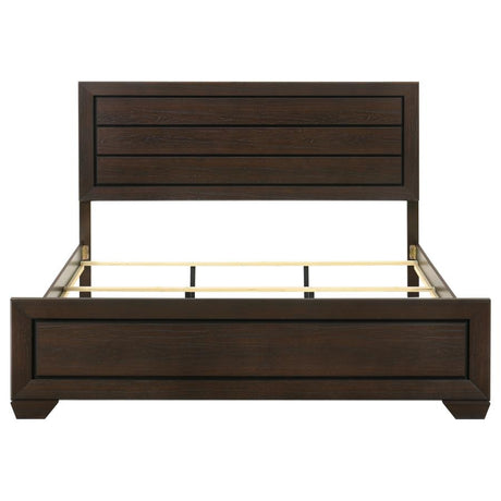 Kauffman Wood Eastern King Panel Bed Dark Cocoa - 204391KE