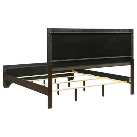 Kauffman Wood Eastern King Panel Bed Dark Cocoa - 204391KE