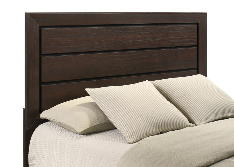 Kauffman Wood Eastern King Panel Bed Dark Cocoa - 204391KE