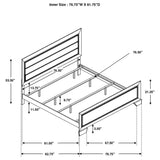 Kauffman Wood Eastern King Panel Bed Dark Cocoa - 204391KE