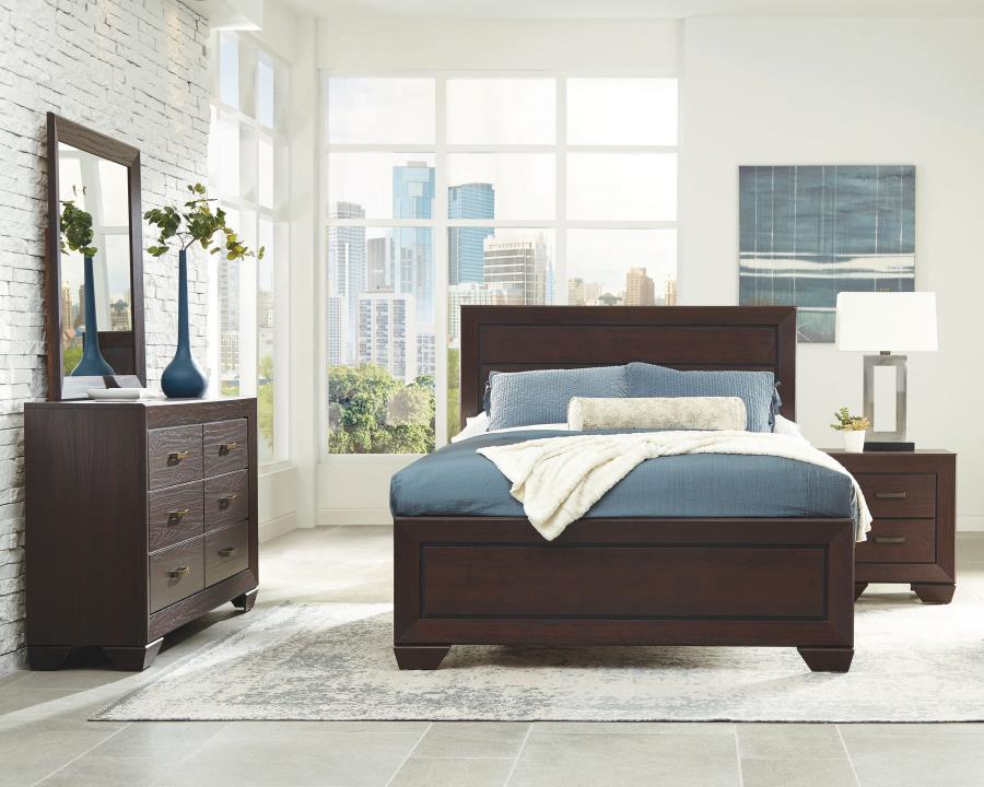 Kauffman 4-piece California King Bedroom Set Dark Cocoa - 204391KW-S4