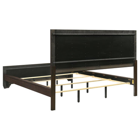 Kauffman Wood California King Panel Bed Dark Cocoa - 204391KW
