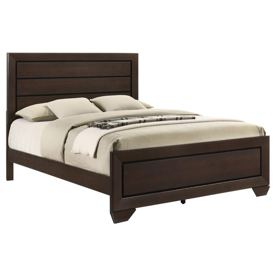 Kauffman Wood Queen Panel Bed Dark Cocoa - 204391Q