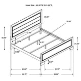 Kauffman Wood Queen Panel Bed Dark Cocoa - 204391Q