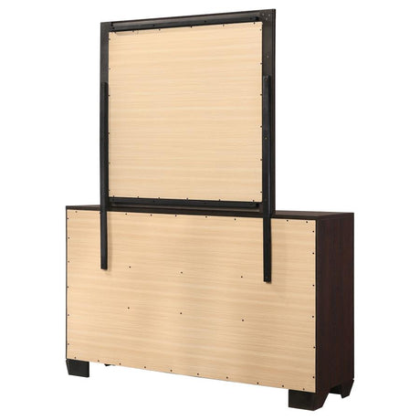 Kauffman 6-drawer Dresser with Mirror Dark Cocoa - 204393M