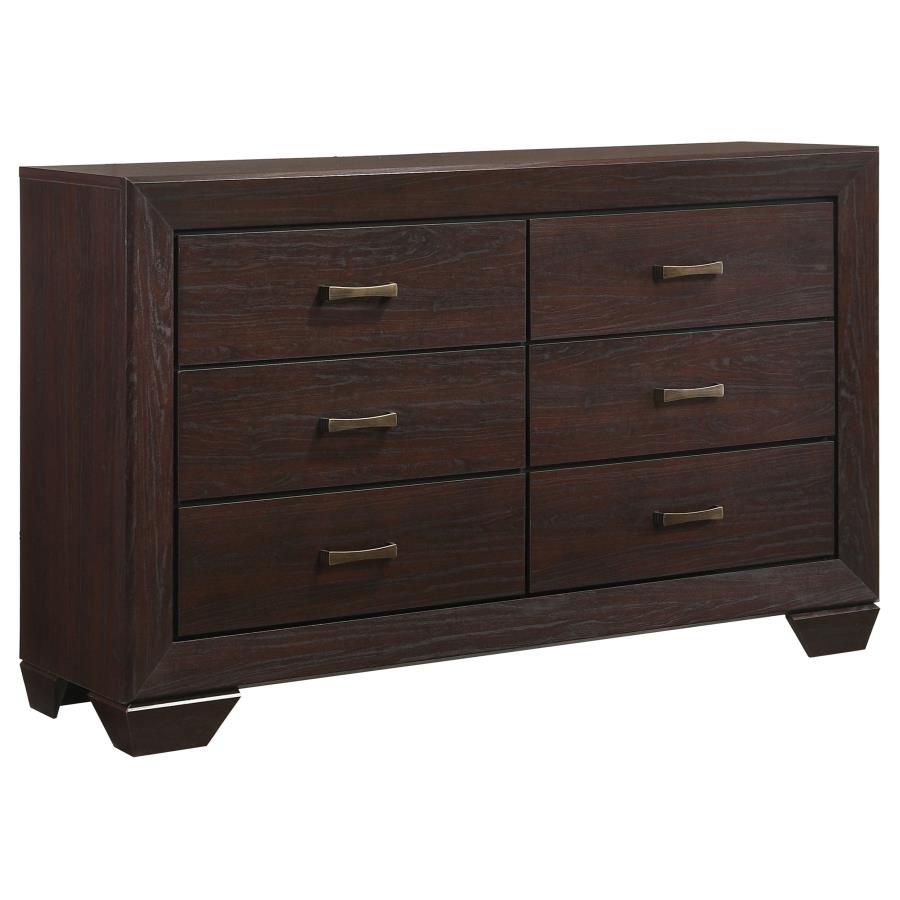 Kauffman 6-drawer Dresser Dark Cocoa - 204393
