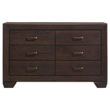 Kauffman 6-drawer Dresser Dark Cocoa - 204393