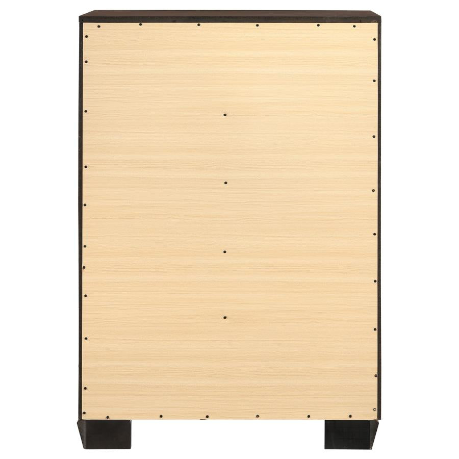 Kauffman 5-drawer Bedroom Chest Dark Cocoa - 204395