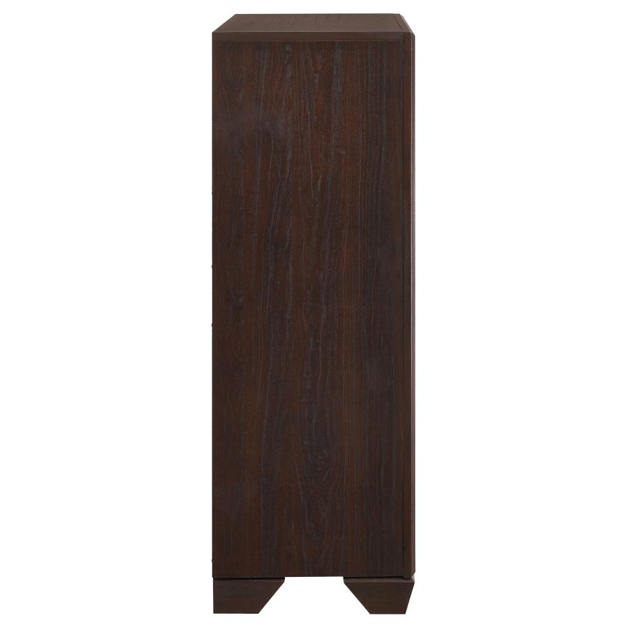 Kauffman 5-drawer Bedroom Chest Dark Cocoa - 204395