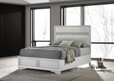 Miranda 54-inch Upholstered Full Panel Bed White - 205110F