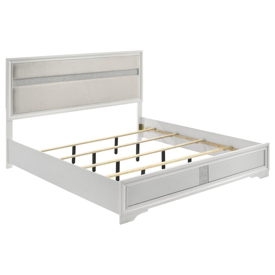 Miranda 5-piece Eastern King Bedroom Set White - 205110KE-S5