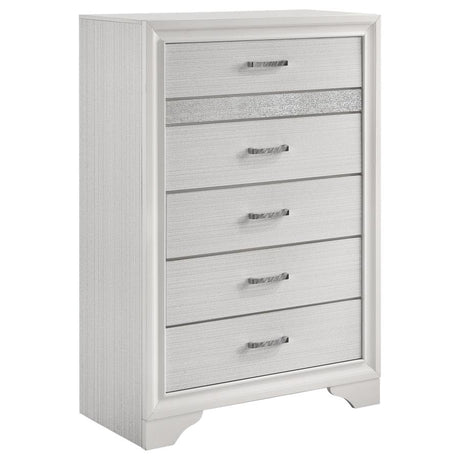 Miranda 5-piece Eastern King Bedroom Set White - 205110KE-S5