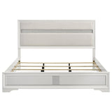 Miranda 54-inch Upholstered Eastern King Panel Bed White - 205110KE