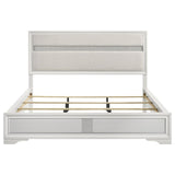 Miranda 54-inch Upholstered California King Panel Bed White - 205110KW