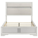 Miranda 54-inch Upholstered Queen Panel Bed White - 205110Q