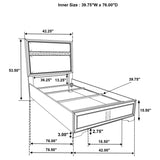 Miranda 4-piece Twin Bedroom Set White - 205110T-S4