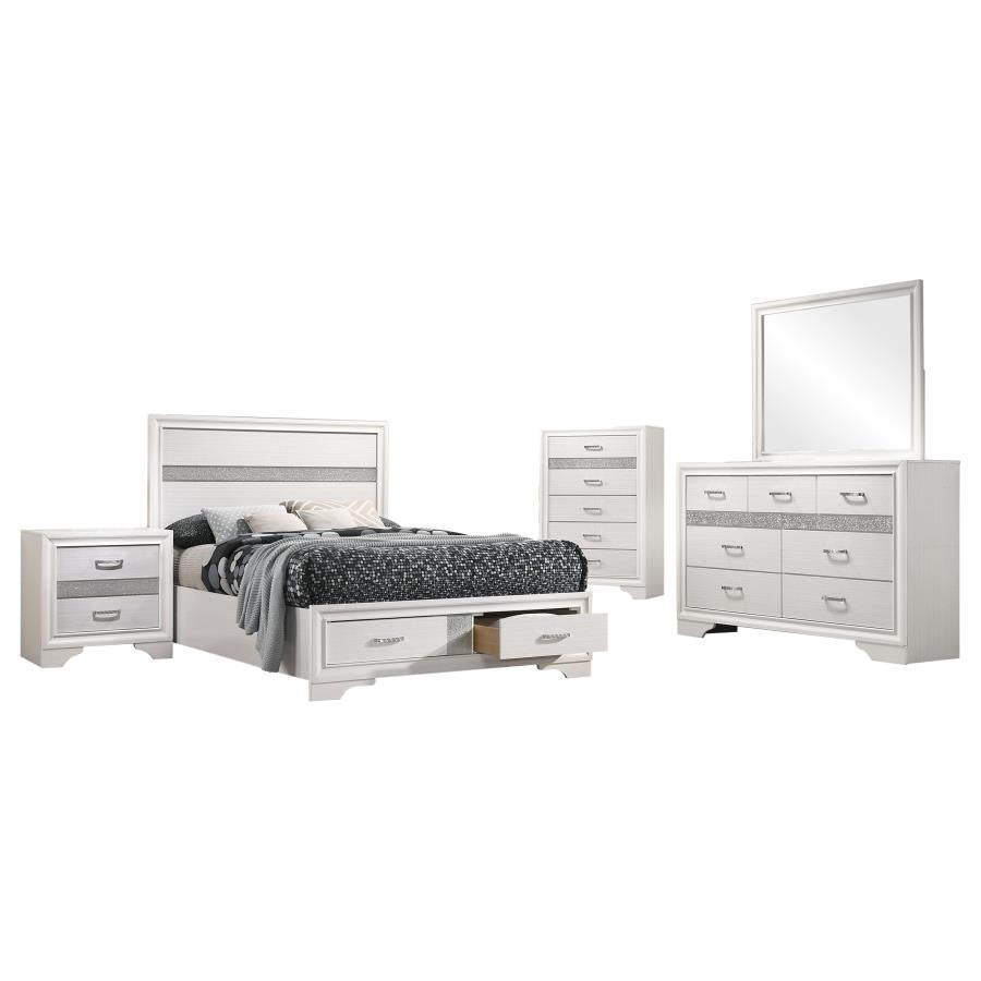 Miranda 5-piece Full Bedroom Set White - 205111F-S5