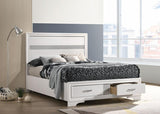 Miranda 51-inch Wood Full Storage Panel Bed White - 205111F