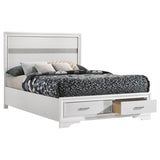 Miranda 51-inch Wood Full Storage Panel Bed White - 205111F