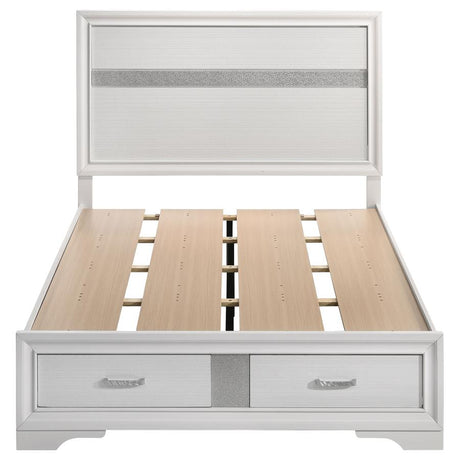 Miranda 51-inch Wood Full Storage Panel Bed White - 205111F