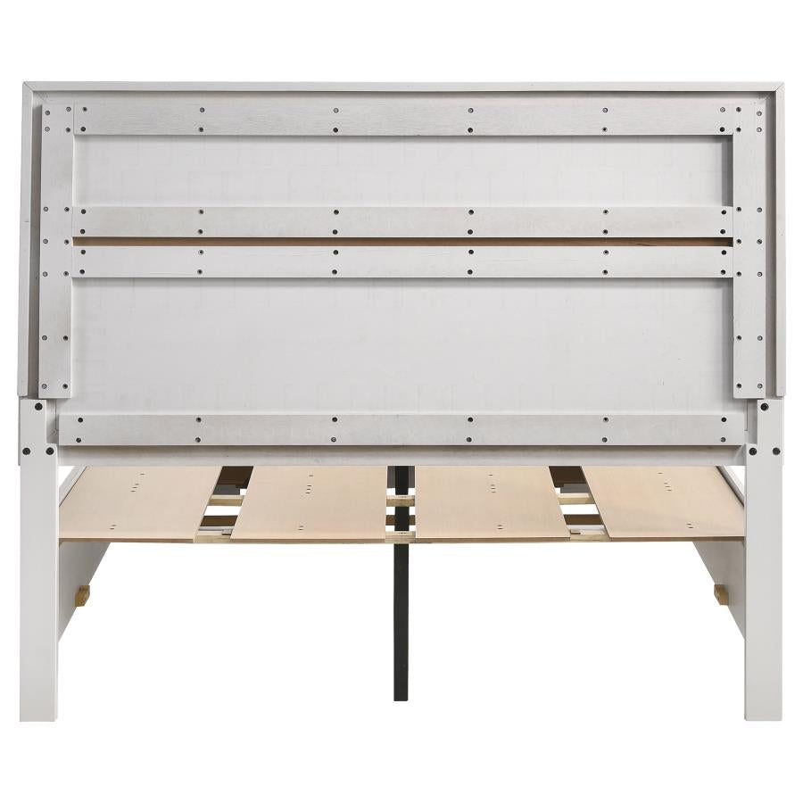 Miranda 51-inch Wood Full Storage Panel Bed White - 205111F