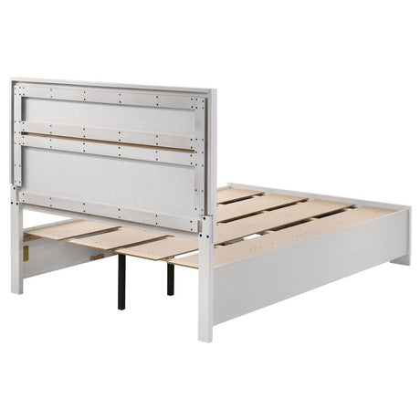 Miranda 51-inch Wood Full Storage Panel Bed White - 205111F