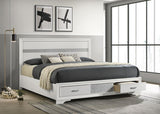 Miranda 51-inch Wood Eastern King Storage Panel Bed White - 205111KE