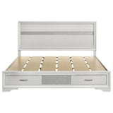 Miranda 51-inch Wood Eastern King Storage Panel Bed White - 205111KE