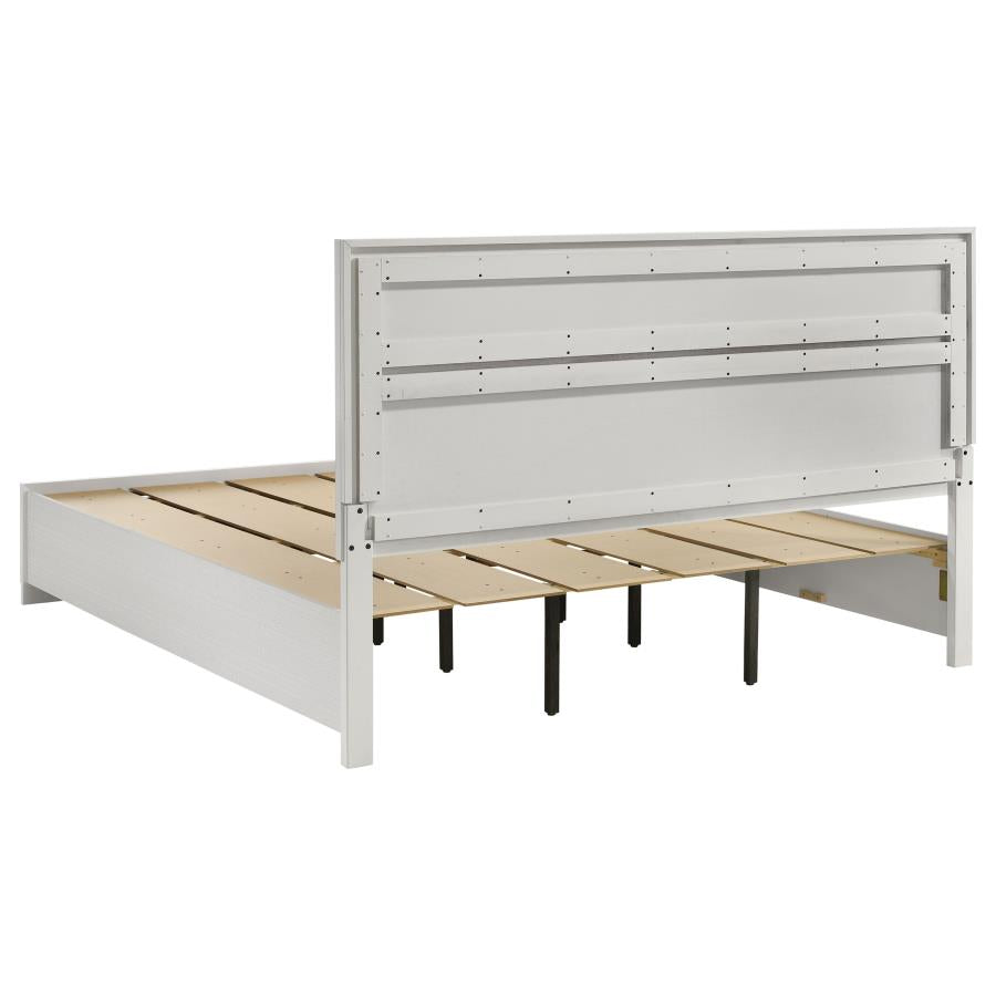 Miranda 51-inch Wood Eastern King Storage Panel Bed White - 205111KE