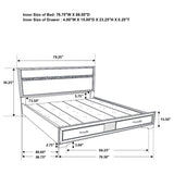 Miranda 4-piece California King Bedroom Set White - 205111KW-S4