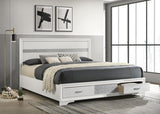 Miranda 51-inch Wood California King Storage Panel Bed White - 205111KW