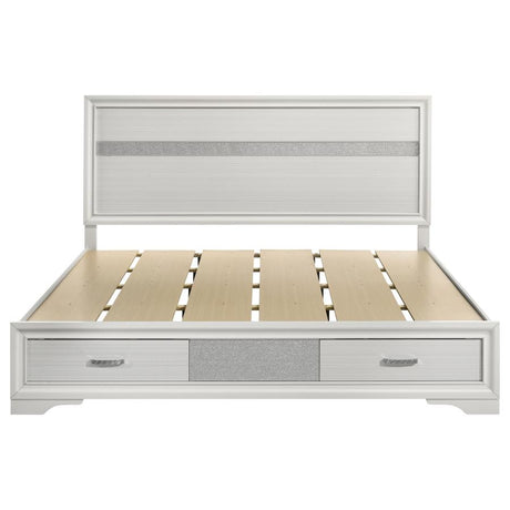 Miranda 51-inch Wood California King Storage Panel Bed White - 205111KW