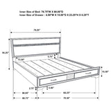 Miranda 51-inch Wood California King Storage Panel Bed White - 205111KW