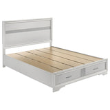 Miranda 51-inch Wood Queen Storage Panel Bed White - 205111Q