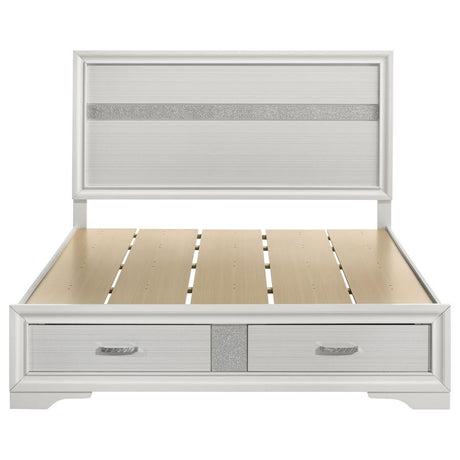 Miranda 51-inch Wood Queen Storage Panel Bed White - 205111Q