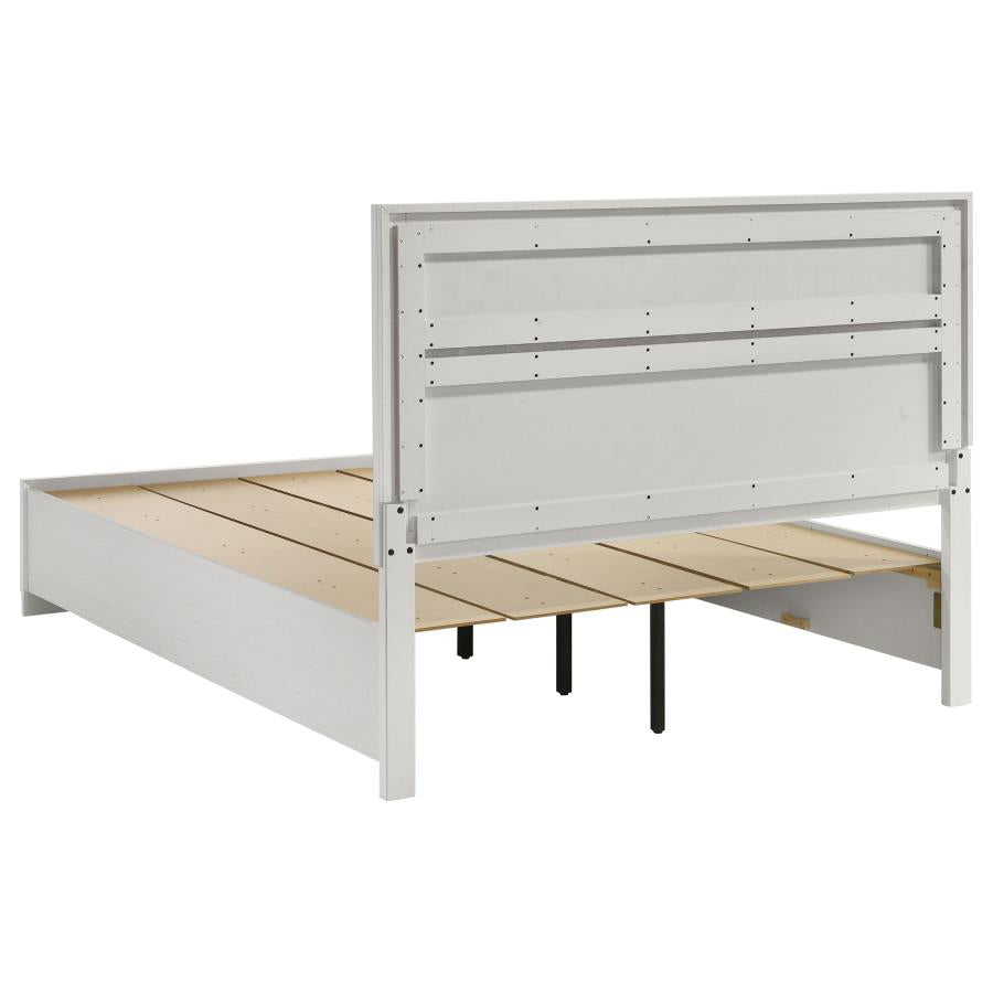 Miranda 51-inch Wood Queen Storage Panel Bed White - 205111Q