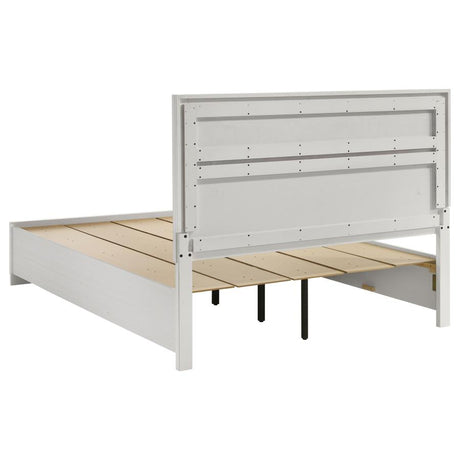 Miranda 51-inch Wood Queen Storage Panel Bed White - 205111Q