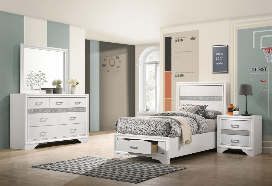 Miranda 4-piece Twin Bedroom Set White - 205111T-S4