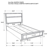 Miranda 4-piece Twin Bedroom Set White - 205111T-S4