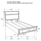 Miranda 5-piece Twin Bedroom Set White - 205111T-S5