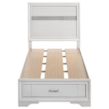 Miranda 51-inch Wood Twin Storage Panel Bed White - 205111T
