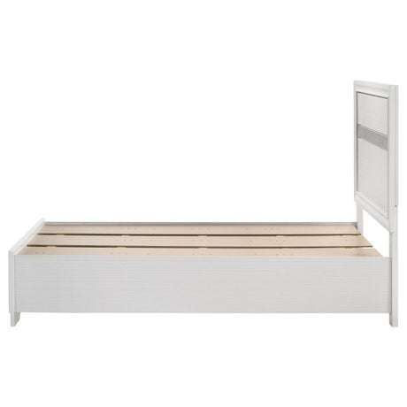 Miranda 51-inch Wood Twin Storage Panel Bed White - 205111T