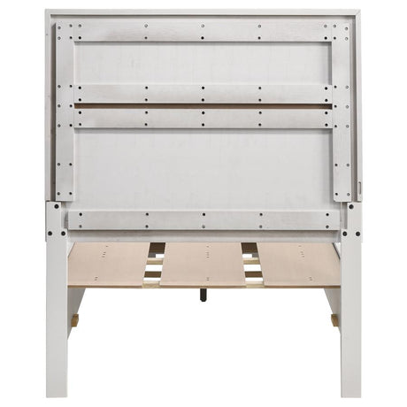 Miranda 51-inch Wood Twin Storage Panel Bed White - 205111T